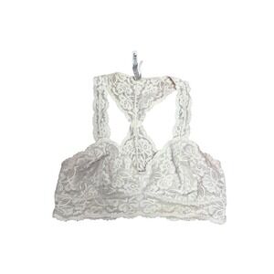Intimately Free People Lace Bralette White Strappy Crisscross Size S‎